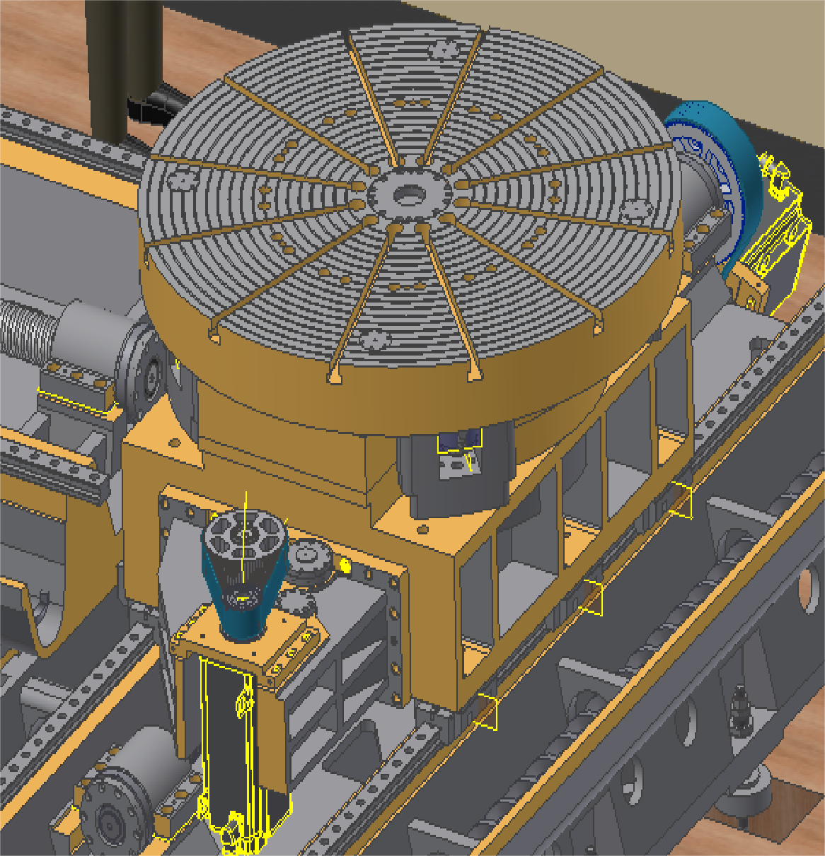 5 axis cnc machine center worktable