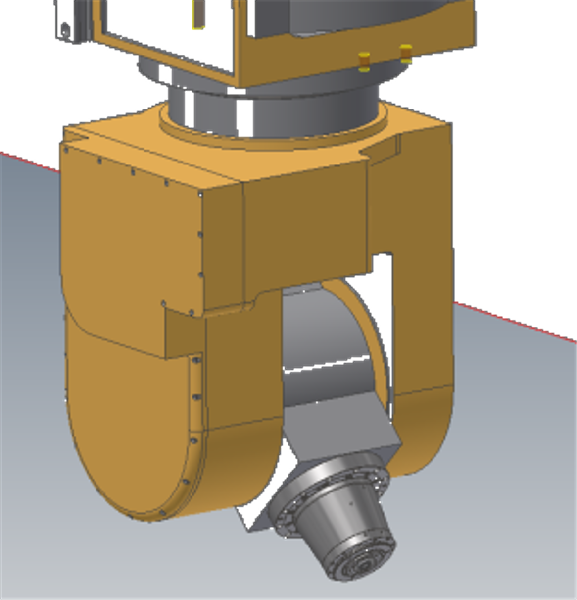 afming Five-axis linkage swinging fork milling head